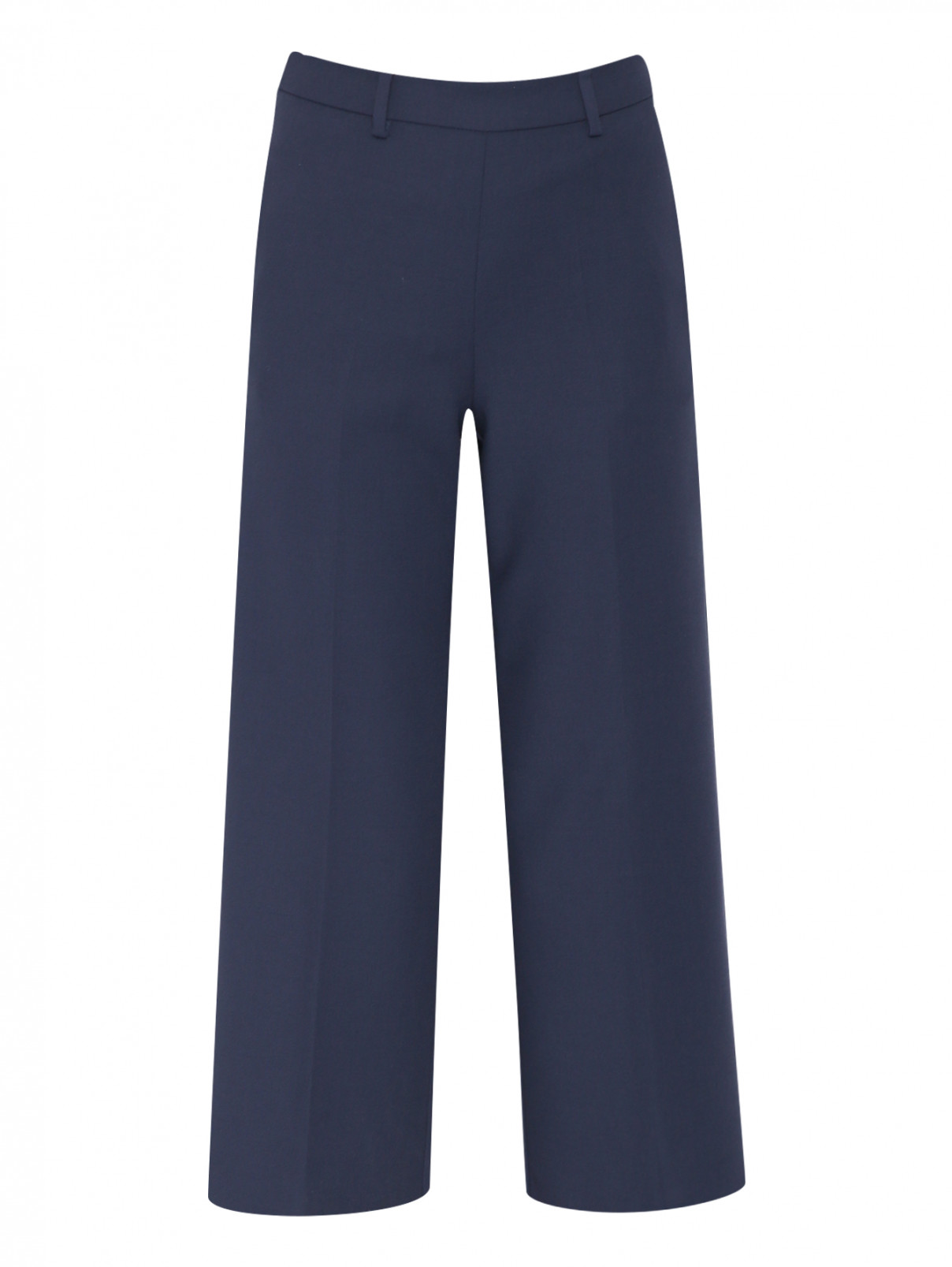 Укороченные брюки с карманами Max&Co  –  Общий вид  – Цвет:  Синий