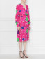 Платье шелковое с цветочным узором P.A.R.O.S.H.  –  МодельВерхНиз
