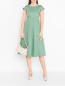 Однотонное платье из вискозы с круглым вырезом Weekend Max Mara  –  МодельОбщийВид
