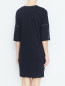 Платье свободного кроя с контрастной отстрочкой PennyBlack  –  МодельВерхНиз1