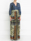 Платье-макси с узором Alberta Ferretti  –  Модель Верх-Низ