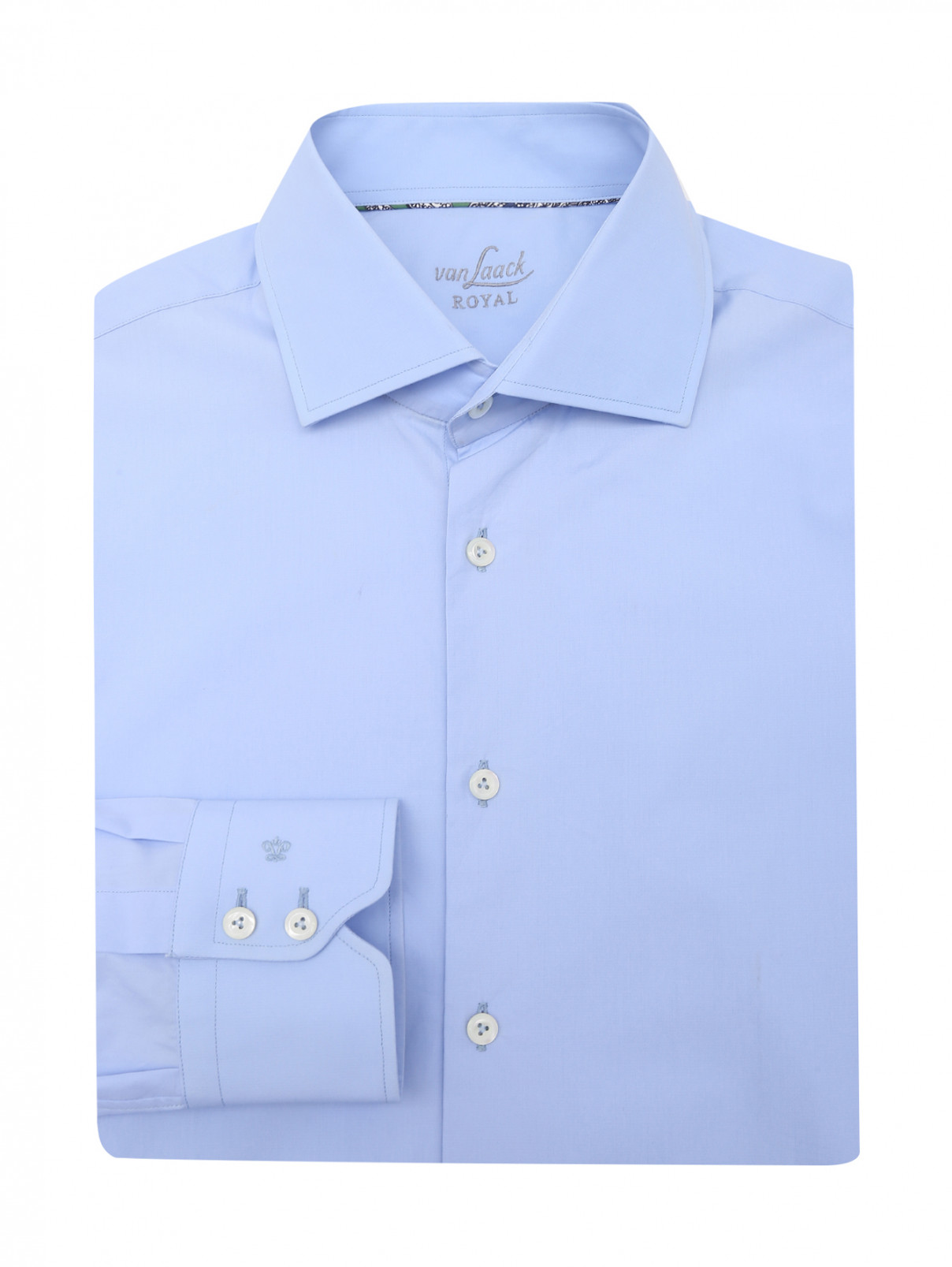 Рубашка из хлопка с длинным рукавом Van Laack  –  Общий вид  – Цвет:  Синий