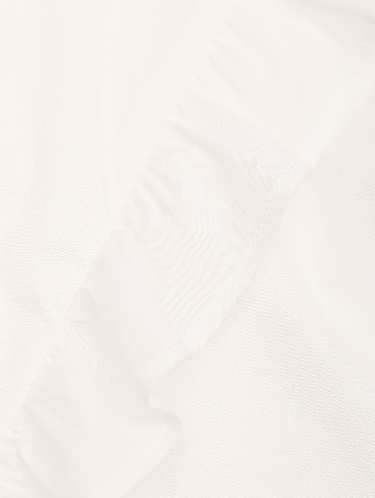 Блуза из смесового хлопка с рюшами Comma  –  Деталь1  – Цвет:  Белый