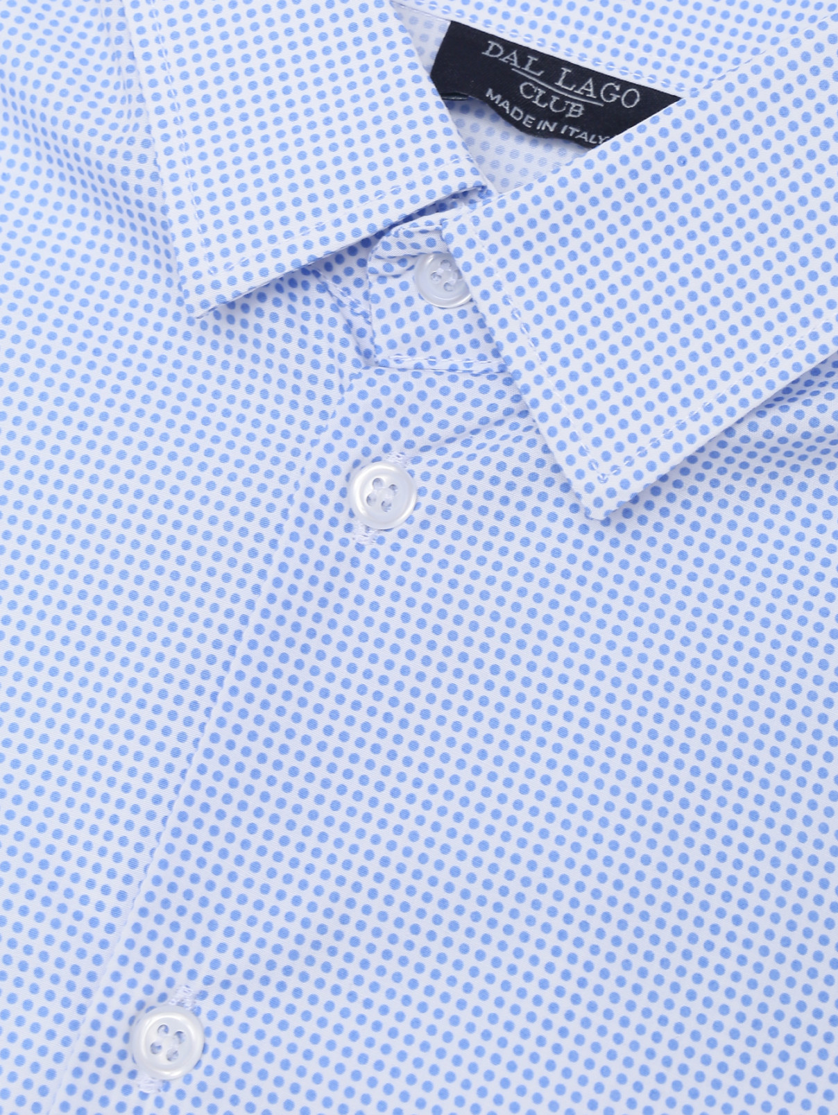 Рубашка из хлопка с принтом Dal Lago  –  Деталь1  – Цвет:  Синий