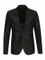 Легкий пиджак из шерсти с узором Emporio Armani  –  Общий вид