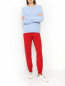 Трикотажные брюки на резинке с лампасами Weekend Max Mara  –  МодельОбщийВид