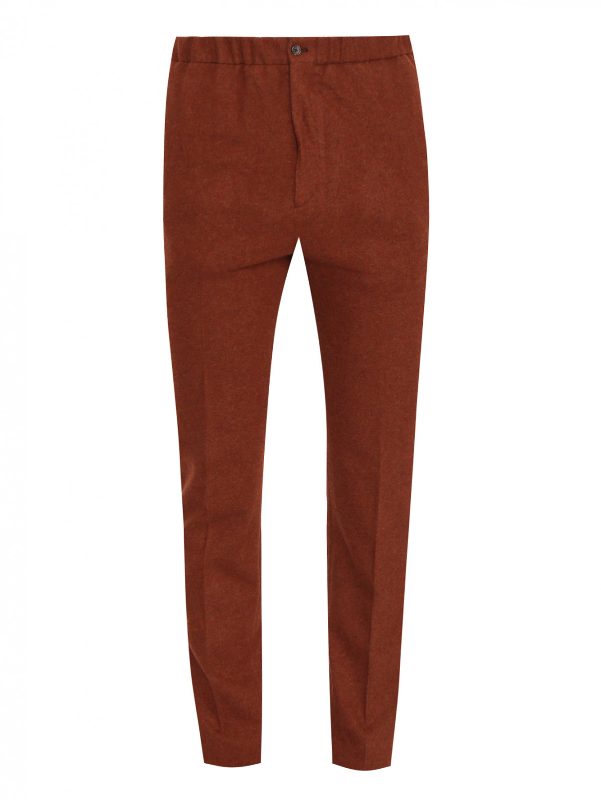 Трикотажные брюки из шерсти и кашемира Belvest  –  Общий вид  – Цвет:  Оранжевый