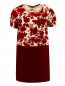 Платье из бархата с узором и съемным воротничком MiMiSol  –  Общий вид