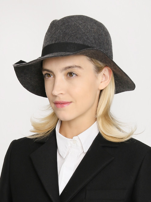 Шляпа из шерсти с контрастной отделкой PennyBlack - МодельОбщийВид