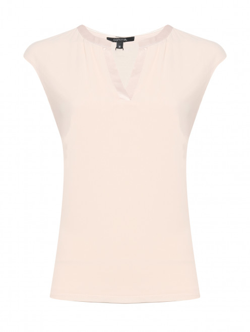 Блуза из смесовой вискозы с V-образным вырезом Comma - Общий вид