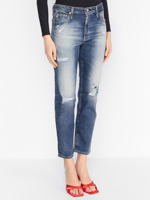 Укороченные джинсы из смешанного хлопка - МодельВерхНиз