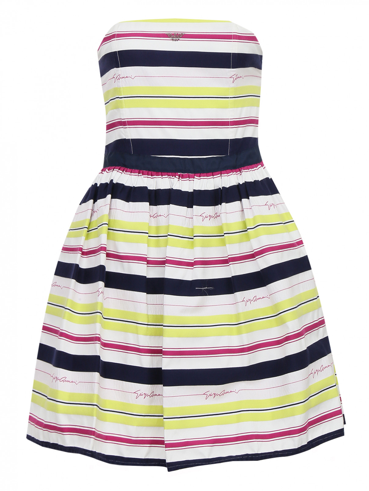 Платье бюстье из хлопка Armani Junior  –  Общий вид  – Цвет:  Мультиколор