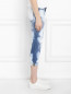 Укороченные джинсы из хлопка с узором Dsquared2  –  Модель Верх-Низ2