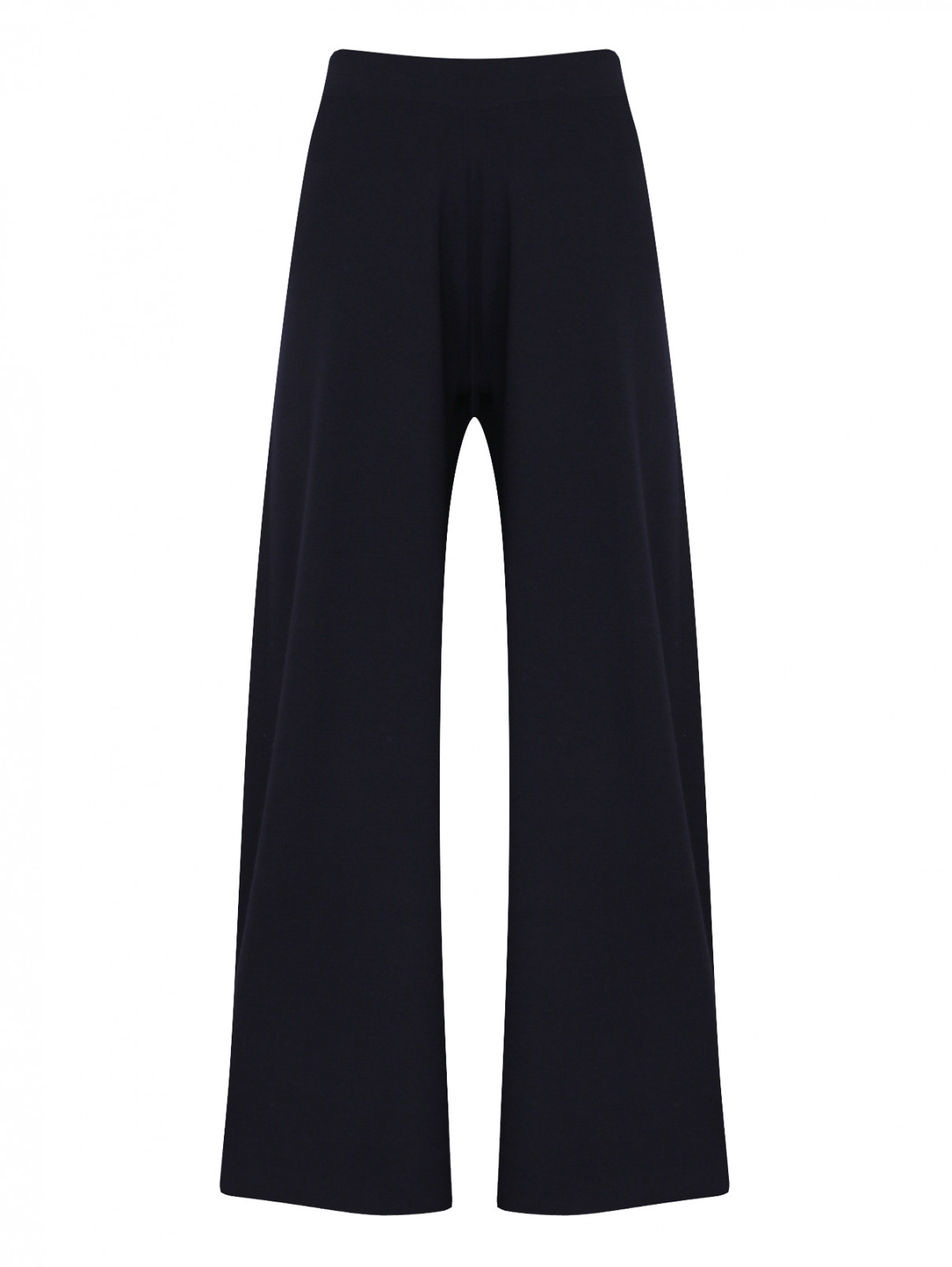 Трикотажные брюки из шерсти с разрезами Allude  –  Общий вид  – Цвет:  Синий