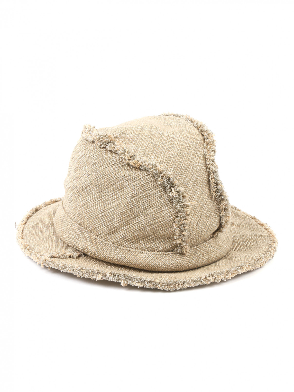 Шляпа из хлопка с бахромой Stephen Jones Millinery  –  Общий вид  – Цвет:  Бежевый