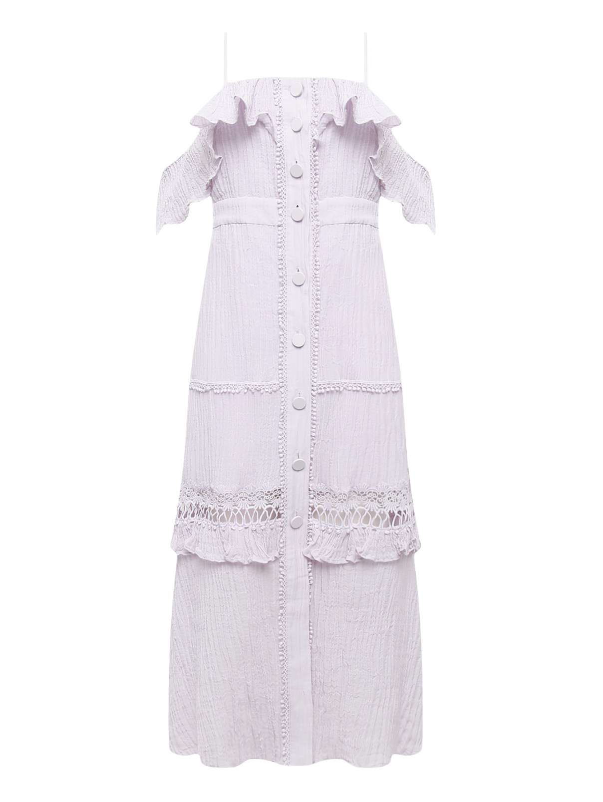 Платье с ажурной отделкой Stevie May  –  Общий вид  – Цвет:  Фиолетовый