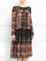 Платье из шелка с кружевной отделкой Alberta Ferretti  –  Модель Верх-Низ