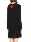 Трикотажное платье с узором Red Valentino  –  МодельВерхНиз1