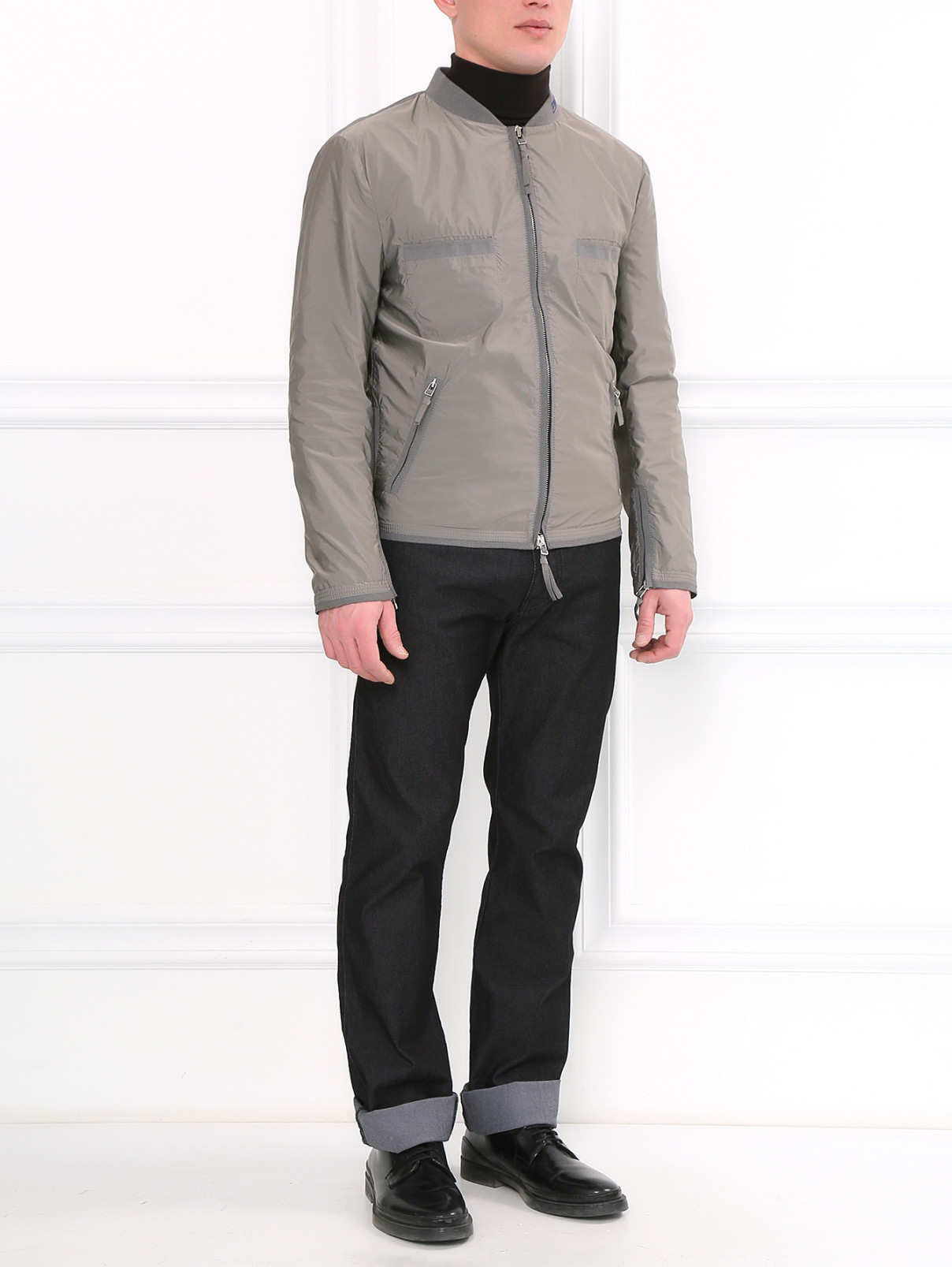 Куртка с боковыми и нагрудными карманами Ermanno Scervino  –  Модель Общий вид  – Цвет:  Серый