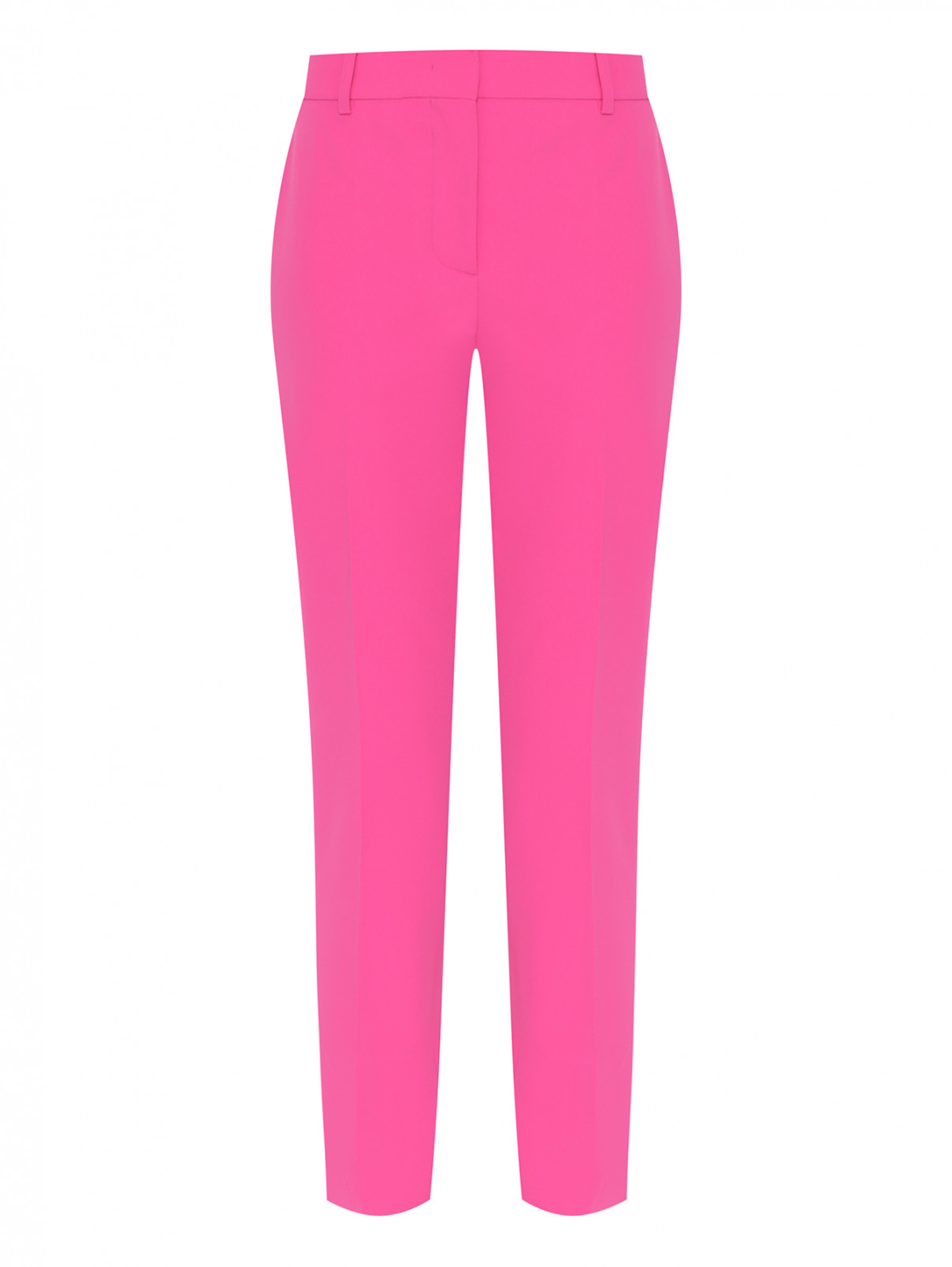 Укороченные брюки с карманами Moschino Boutique  –  Общий вид  – Цвет:  Розовый