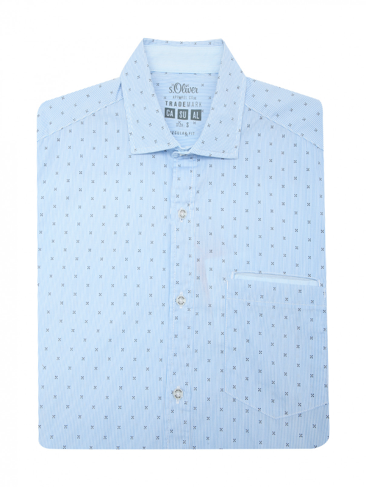 Рубашка из хлопка с узором S.Oliver  –  Общий вид