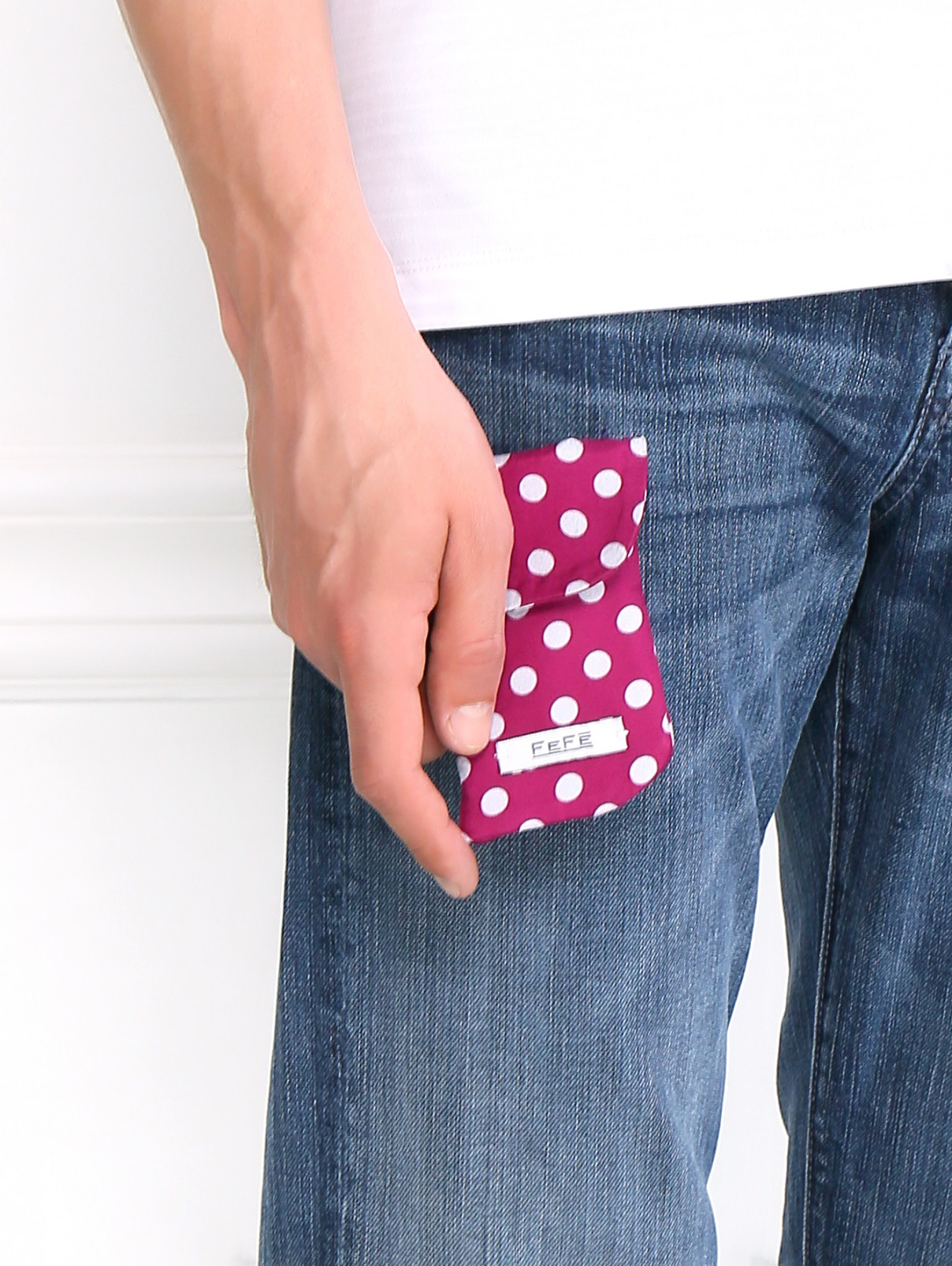 Чехол для IPhone из шелка с узором Fefe  –  Модель Общий вид  – Цвет:  Фиолетовый