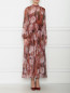 Платье-миди из смешанного шелка с узором Max&Co  –  МодельВерхНиз