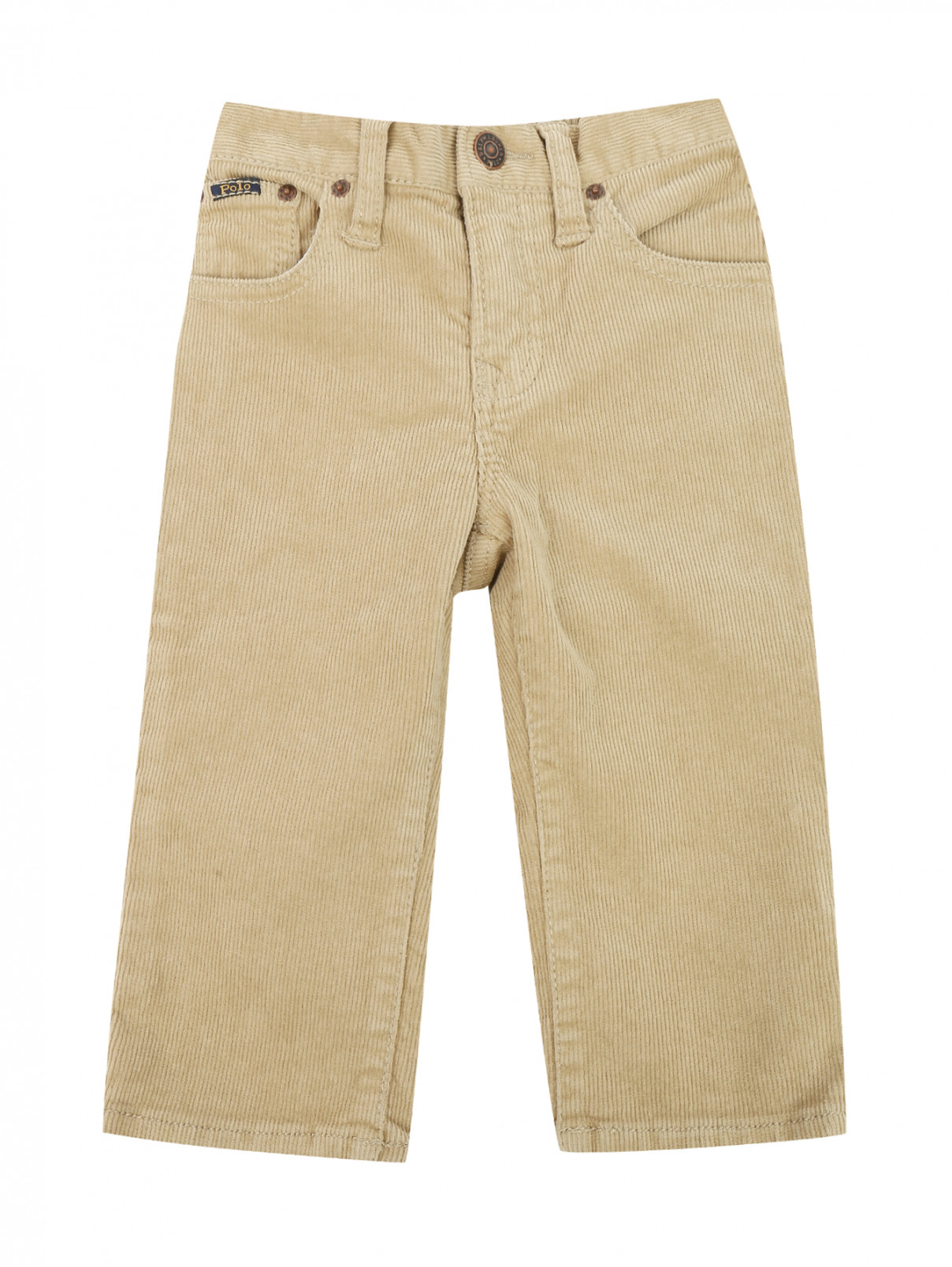Вельветовые брюки прямого кроя Ralph Lauren  –  Общий вид  – Цвет:  Бежевый
