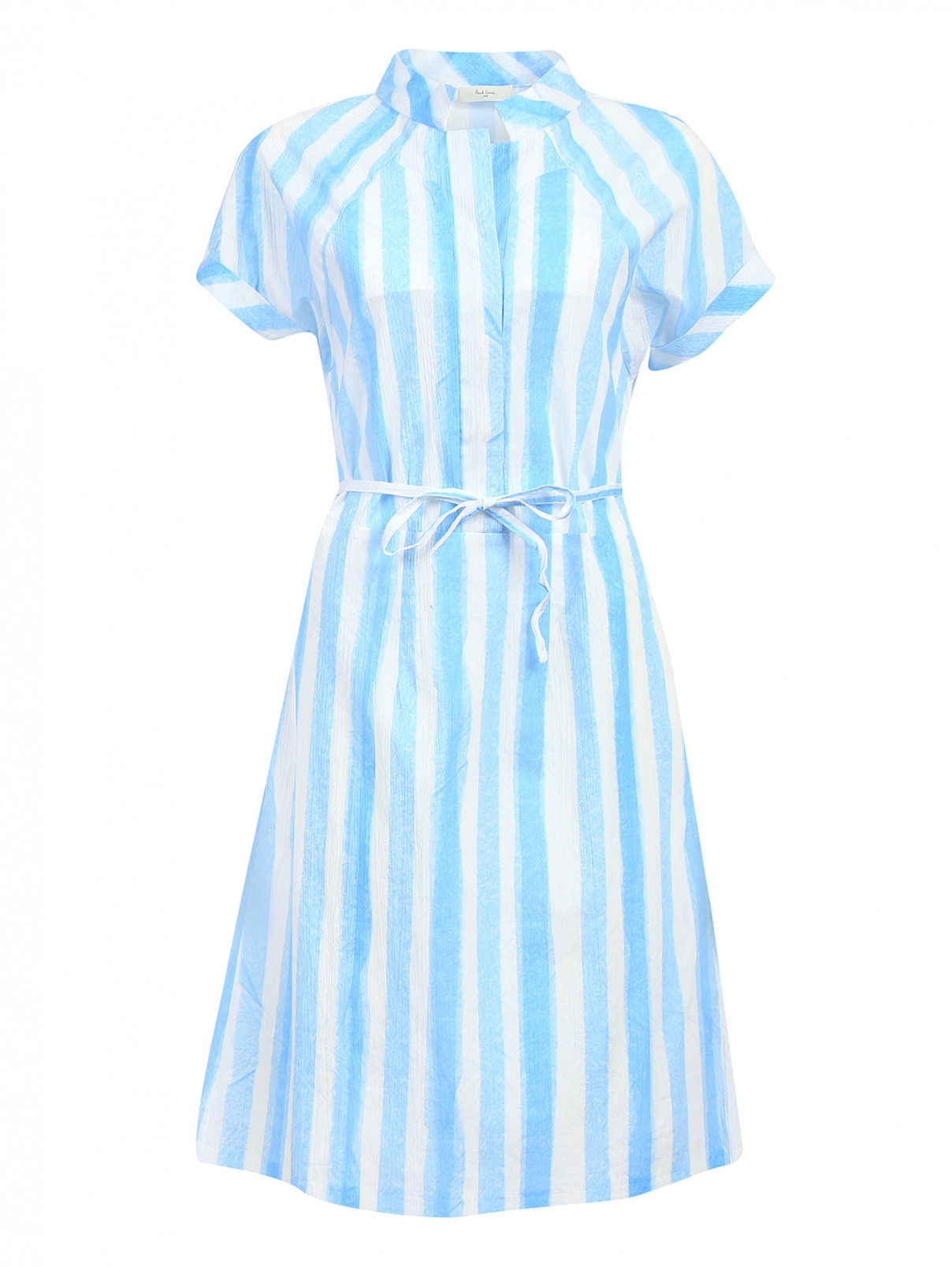 Платье из хлопка с боковыми карманами с узором "полоска" Paul Smith  –  Общий вид  – Цвет:  Узор