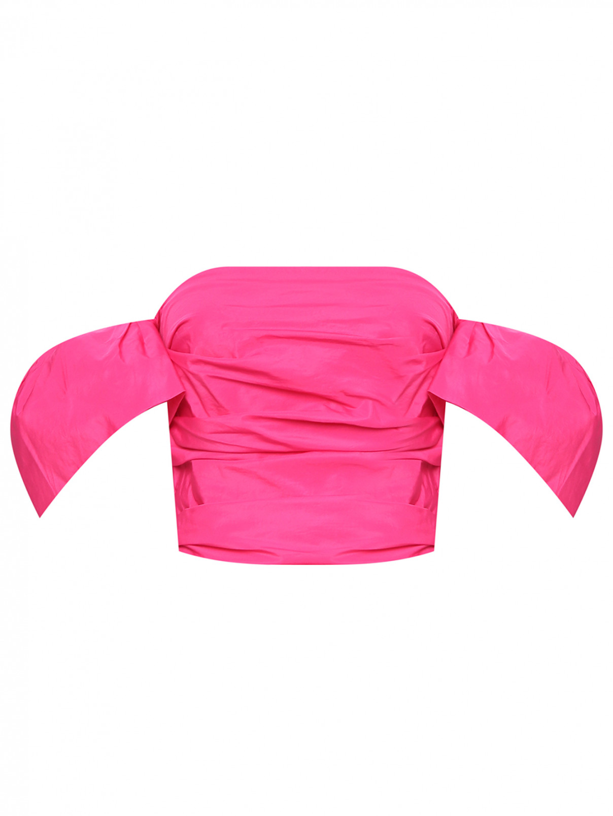 Топ с драпировкой и открытыми плечами PINKO  –  Общий вид  – Цвет:  Фиолетовый