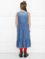 Платье из денима с кружевной аппликацией Ermanno Scervino Junior  –  МодельВерхНиз1