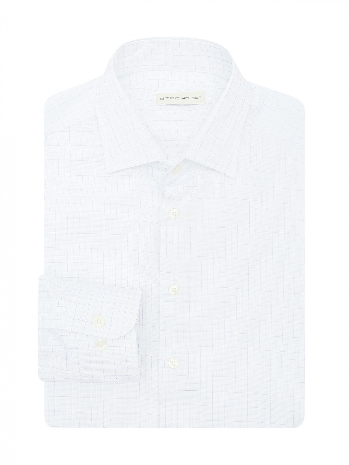 Рубашка из хлопка с узором "клетка" Etro  –  Общий вид  – Цвет:  Узор
