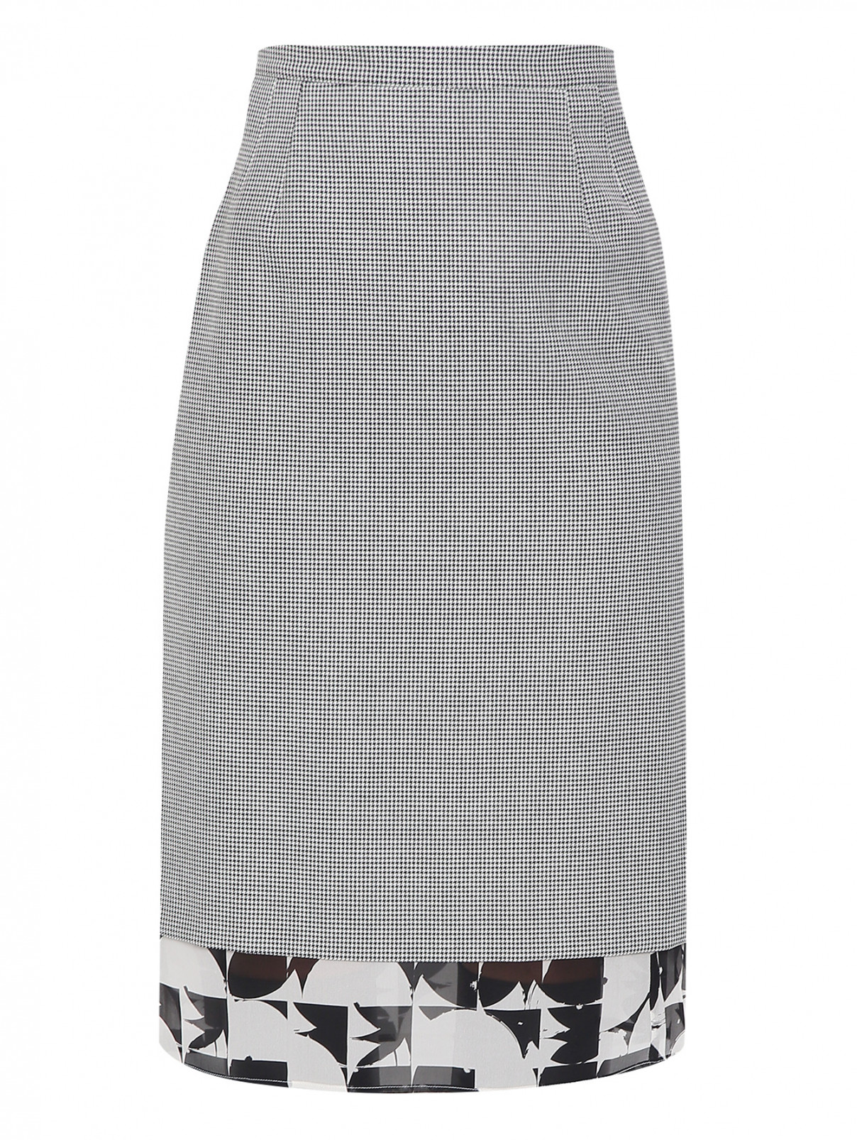 Комбинированная юбка с узором Marina Rinaldi  –  Общий вид  – Цвет:  Узор