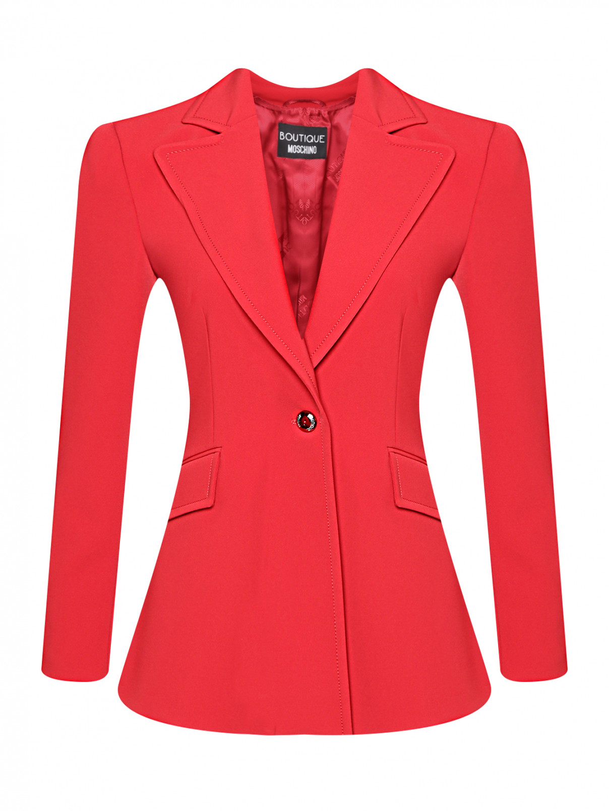 Жакет приталенного кроя Moschino Boutique  –  Общий вид  – Цвет:  Красный