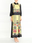 Платье-макси с цветочным узором и плиссировкой Isola Marras  –  Модель Общий вид