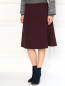 Шерстяная юбка-полусолнце с запахом Jil Sander  –  Модель Верх-Низ