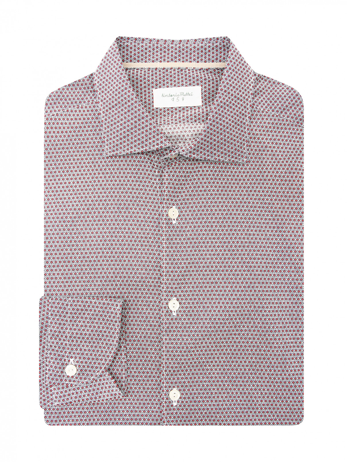 Рубашка из хлопка с узором Tintoria Mattei  –  Общий вид  – Цвет:  Узор