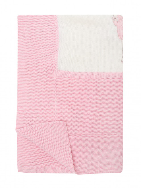 Шерстяное одеяло с помпонами - Общий вид