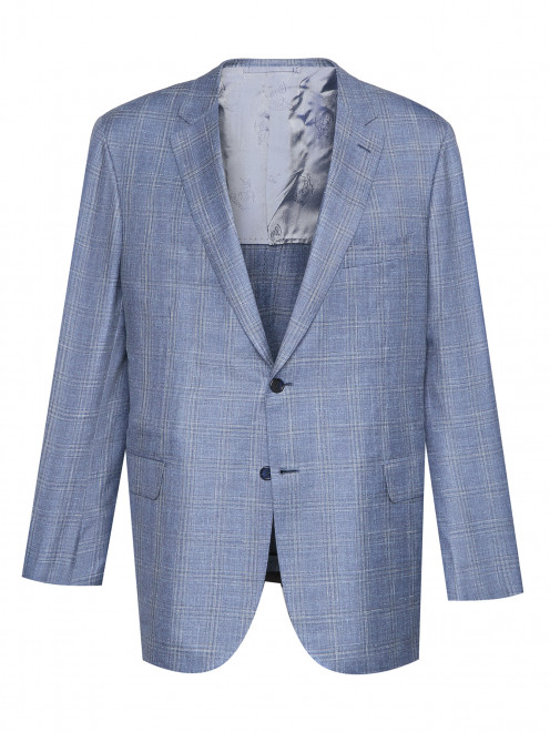 Пиджак из шерсти, шелка и льна Brioni - Общий вид