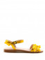Кожаные сандалии с декоративными помпонами Baby Dior  –  Обтравка1