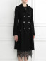 Приталенное двубортное пальто из шерсти Moschino Couture  –  Модель Верх-Низ