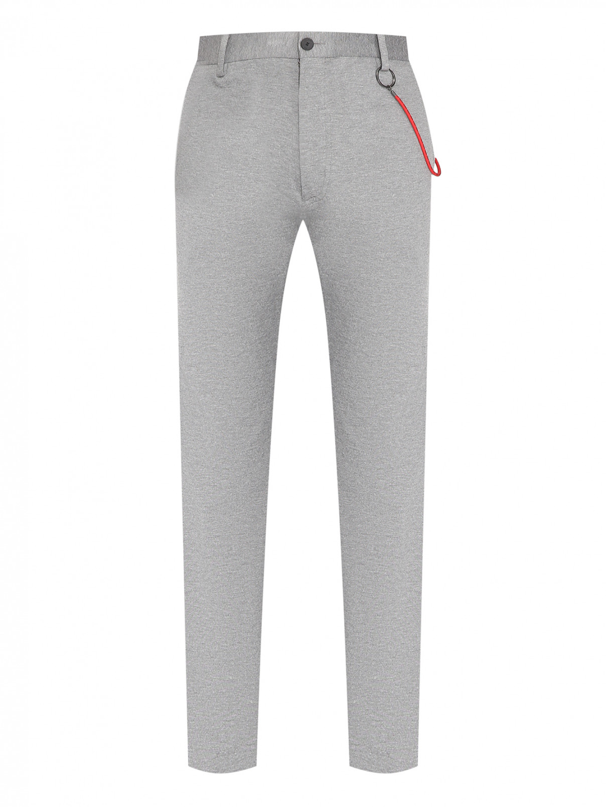 Трикотажные брюки из вискозы Hugo Boss  –  Общий вид  – Цвет:  Серый