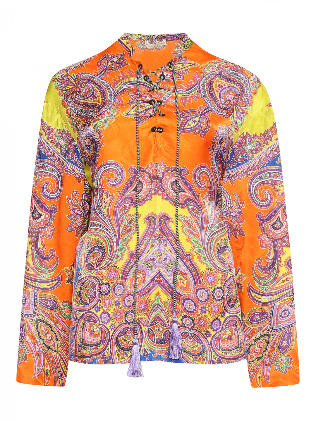 Блуза из вискозы с узором Etro  –  Общий вид  – Цвет:  Узор