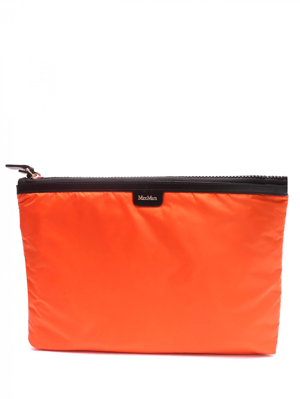 Мягкая нейлоновая сумка Max Mara  –  Общий вид  – Цвет:  Оранжевый