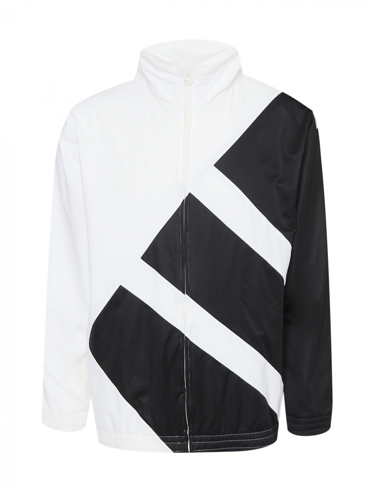 Ветровка с узором на молнии Adidas Originals  –  Общий вид  – Цвет:  Черный