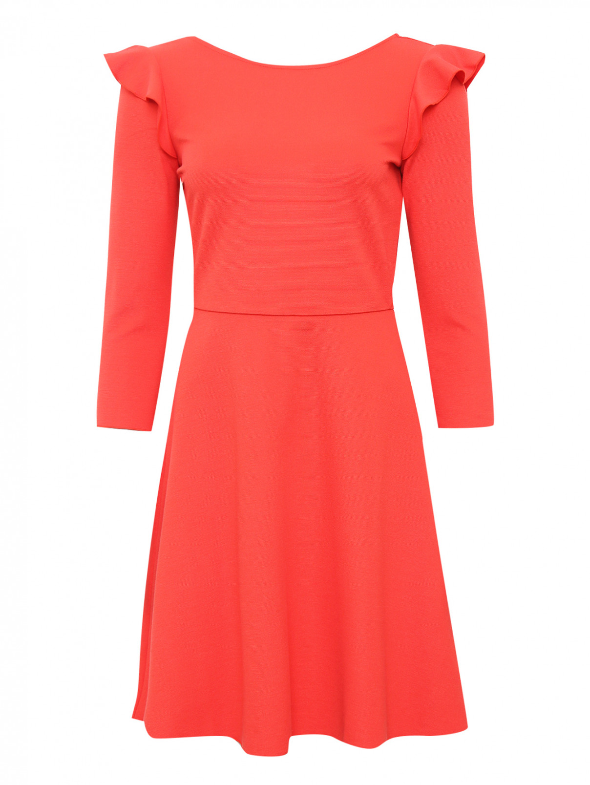 Платье трикотажное с вырезом на спине Max&Co  –  Общий вид  – Цвет:  Красный