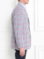 Пиджак однобортный из шерсти и шелка с узором "клетка" Isaia  –  Модель Верх-Низ2