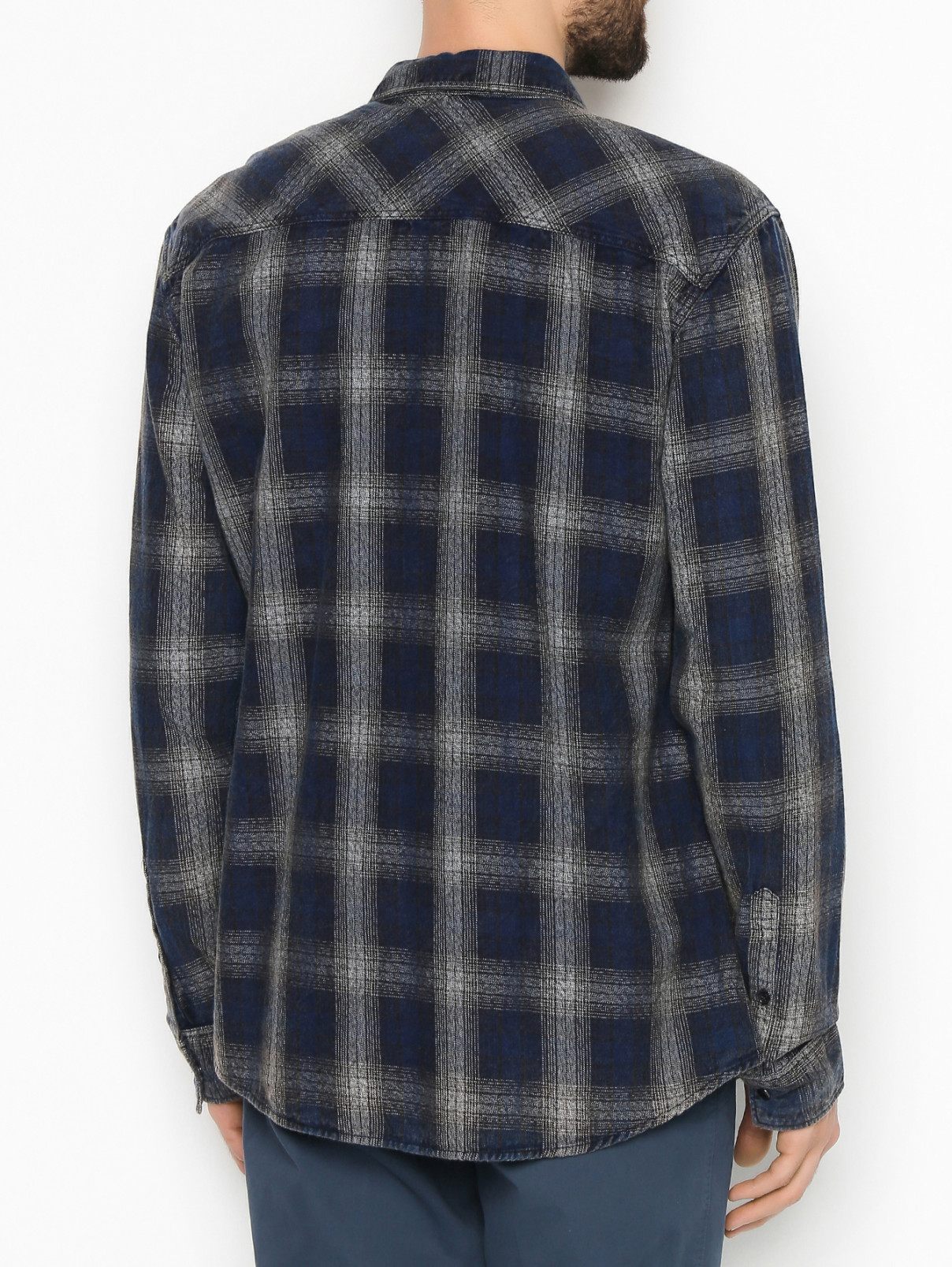Рубашка из хлопка с накладными карманами Q/S Designe by  –  МодельВерхНиз1  – Цвет:  Узор