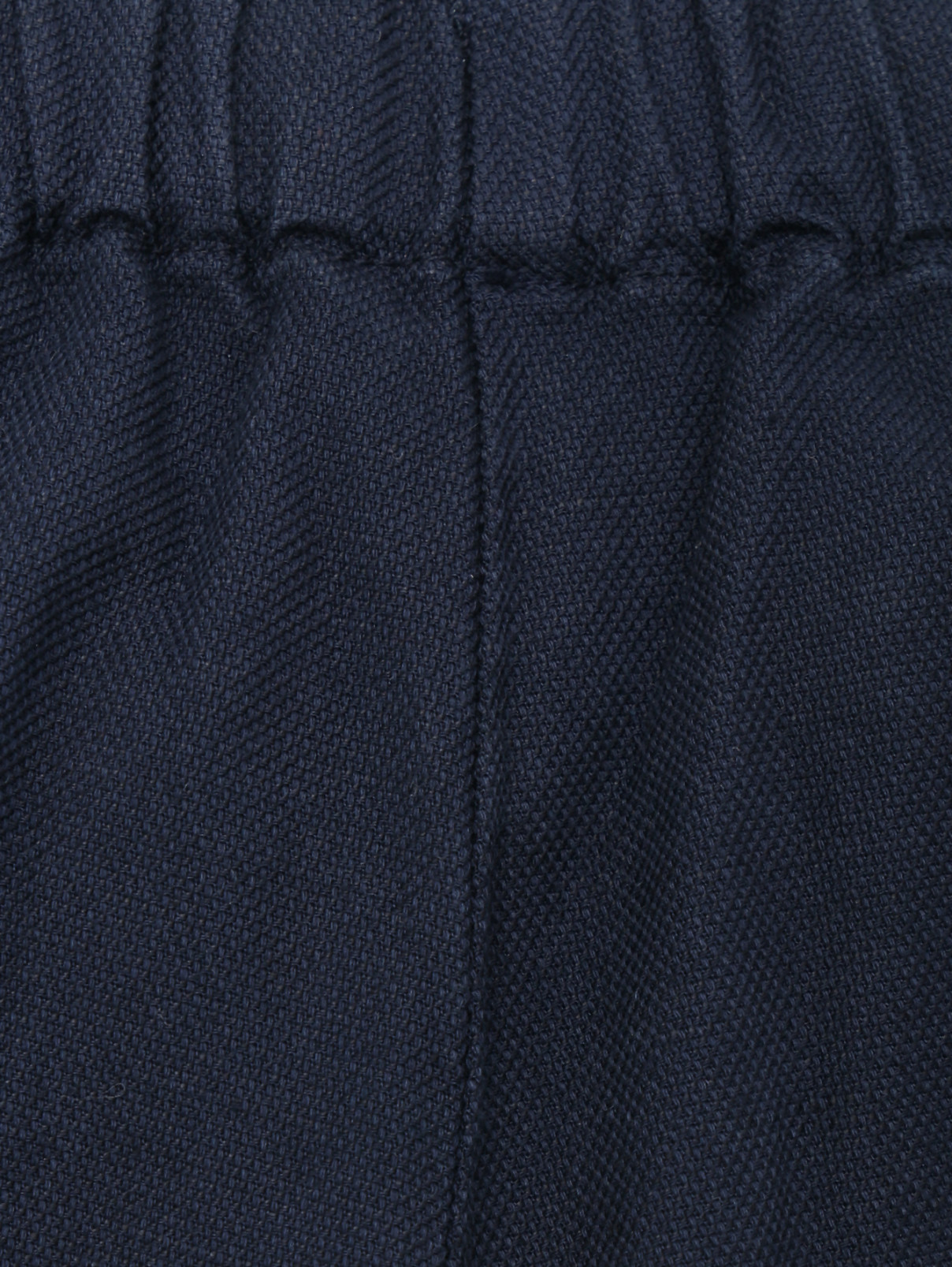 Шорты из хлопка и льна с карманами Il Gufo  –  Деталь1  – Цвет:  Синий