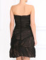 Мини-платье из шелка с драпировкой из сетки Alberta Ferretti  –  Модель Верх-Низ1